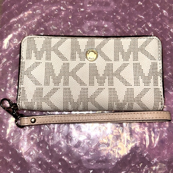 MICHAEL KORS MONOGRAM BEIGE WALLET - Picture 7 of 15